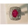 Image 1 : #18-STERLING SILVER ENHANCED RUBY & DIAMOND