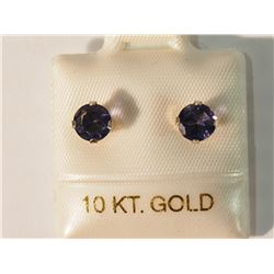 #22-10K GOLD IOLITE EARRINGS