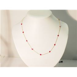 #25-10K GOLD RUBY(4.30CT) NECKLACE
