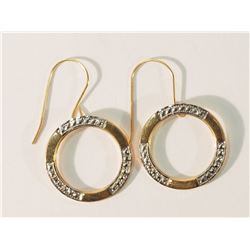 #30-10K GOLD CIRCLE EARRINGS (APPROX. 0.82G)