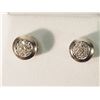 Image 1 : #36-STERLING SILVER DIAMOND(0.15CT) EARRINGS