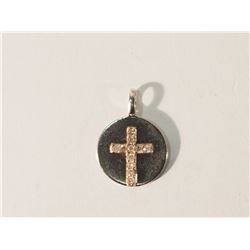 #40-STERLING SILVER & 10K ROSE GOLD DIAMOND