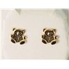 Image 1 : #41-14K GOLD TEDDY BEAR EARRINGS