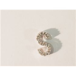 #42-10K GOLD DIAMOND(0.16CT) "S" PENDANT