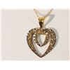 Image 1 : #44-10K GOLD HEART-SHAPED PENDANT NECKLACE
