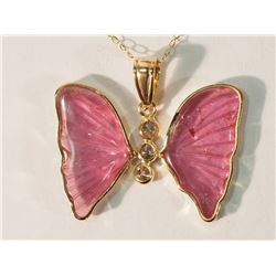 #50-14K GOLD WATERMELON TOURMALINE &