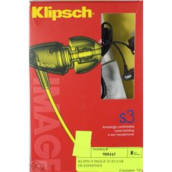 KLIPSCH IMAGE S3 IN-EAR HEADPHONES