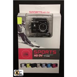 NEW HD DV SPORTS CAM. WATER RESISTANT 30M, 4X ZOOM