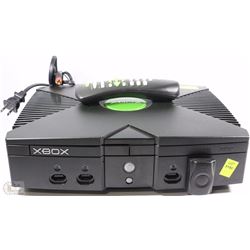 XBOX CONSOLE WITH CORDS, REMOTE, & WIRELESS