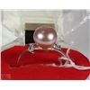 Image 1 : #20-FRESH WATER PEARL &CZ .925 SILVER SIZE 6