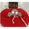 Image 1 : #21-FRESH WATER PEARL &CZ .925 SILVER SIZE 7.75