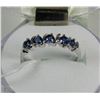 Image 1 : #29-NATURAL/ENHANCED BLUE SAPPHIRE .925 SILVER RING  SIZE 9