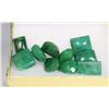 Image 1 : #41-NATURAL/ENHANCED GREEN EMERALD GEMSTONES 10PCS (110CT)