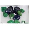 Image 1 : #37-NATURAL/ENHANCED BLUE SAPPHIRE & EMERALD GEMSTONES 14PCS (149CT)