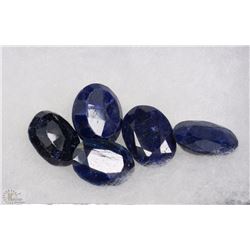 #33-NATURAL/ENHANCED BLUE SAPPHIRE GEMSTONES 8PCS  (107CT)