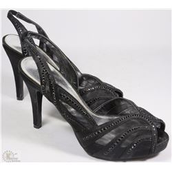 BRAND NEW LECHATEAU BLACK SEQUINNED HIGH HEEL