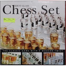 NEW SHOT GLASS CHESS SET