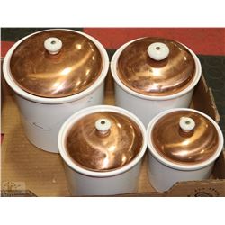 COPPER & CERAMIC CANISTER SET