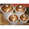 Image 1 : COPPER & CERAMIC CANISTER SET