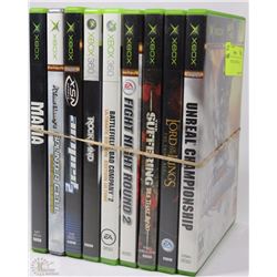 LOT OF 9 XBOX AND XBOX 360 GAMES **(GAMES DON'T
