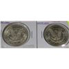 Image 1 : LOT OF 2-1921 MORGAN SILVER USA DOLLARS
