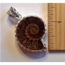 NATURAL AMMOLITE FOSSIL PENDANT