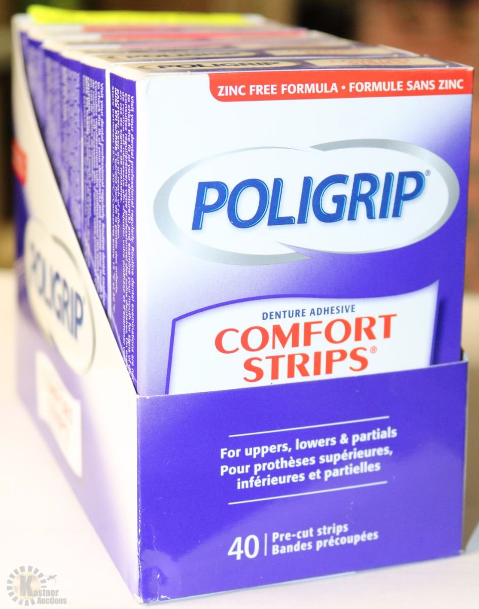 POLIGRIP DENTURE ADHESIVE COMFORT STRIPS