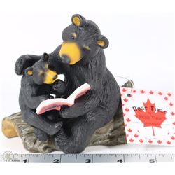 THE LESSON-BEAR & CUB READING FIGURINE