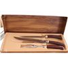 Image 1 : 1970 VINTAGE BONE HANDLED CARVING SET