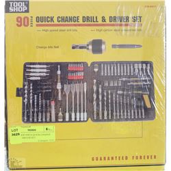 TOOL SHOP 90PCS QUICK CHANGE DRILL & DRIVER SET