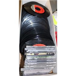 LOT OF 100+ 45 RECORDS 10 COMPACT DISCS