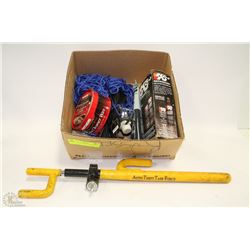 BOX OF AUTOMOTIVE ACCESSORIES INCL.