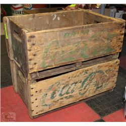 PAIR OF 1952 COCA-COLA WOODEN CRATES NORTHERN
