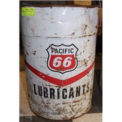 VINTAGE PACIFIC 66 FIVE GALLON OIL DRUM