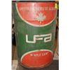 Image 1 : VINTAGE UFA 5 GALLON METAL DRUM WITH HANDLE
