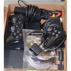 BOX W/PS2 GAMING CONSOLE W/3 GAMES &