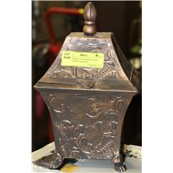 COPPERCRAFT DECORATIVE BIN FILLED WITH FASHION