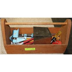 CARPENTER'S BOX W/ ASSORTED TOOLS