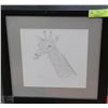 Image 1 : GIRAFFE PENCIL ARTWORK BY RYAN ARNFINSON 16"X16"