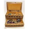 Image 1 : VINTAGE JEWELLERY BOX WITH CONTENTS