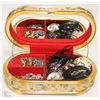 Image 1 : GOLD JEWELLERY BOX W/CONTENTS