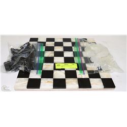 ONYX & MARBLE CHESS SET - COMPLETE
