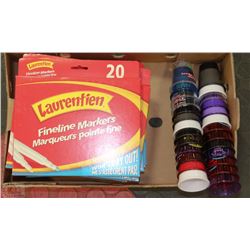 10 NEW BOXES OF LAURENTIAN MARKERS ( 20 COLORS IN