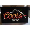 Image 1 : COORS ON TAP SIGN