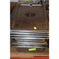 LOT OF 7 FULL SIZE INSERTS WITH 4 LIDS