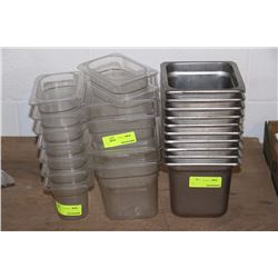 TWO STACKS OF PLASTIC INSERTS & ONE STACK OF 1/6