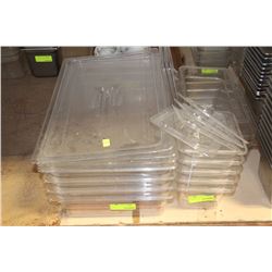 LARGE LOT OF ASSORTED PLASTIC INSERTS WITH LIDS