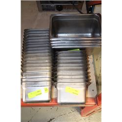 LOT OF 31 ASSORTED STAINLESS INSERTS