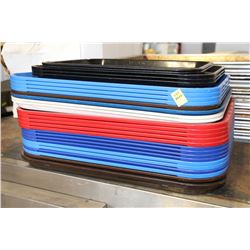 LOT OF PLASTIC SERVING TRAYS