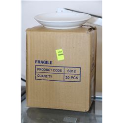 BOX OF 20 NEW SAUCERS
